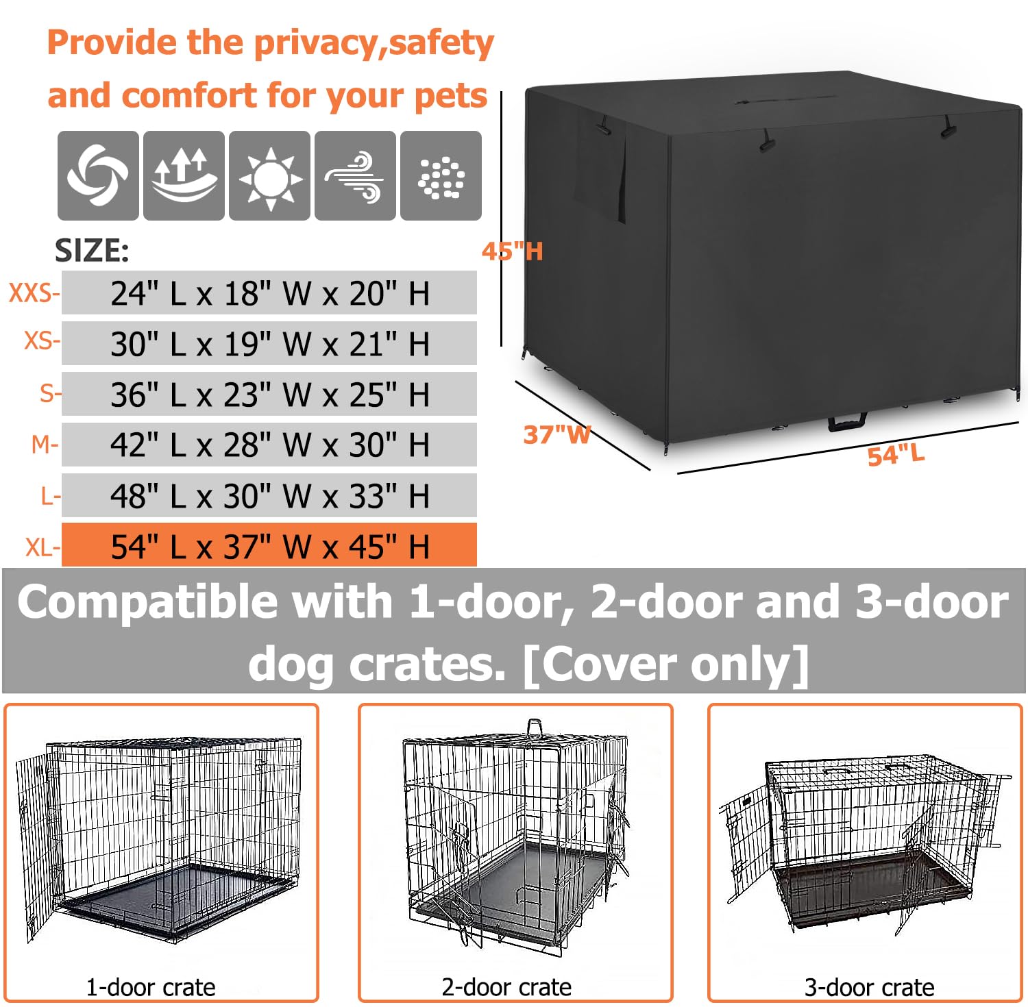 Dalema crate cover side vent view showing improved airflow for comfortable dogs.