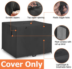 Dalema crate cover top zip opening enables easy lifting and movement.