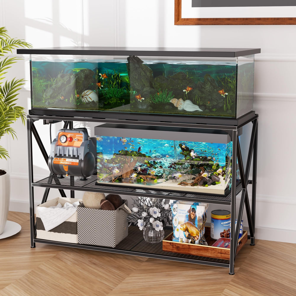 DALEMHOME heavy-duty stand side view revealing sturdy steel frame supporting up to 750 lbs.