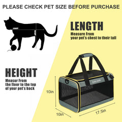 Dalian cat carrier interior plush padding offers pet comfort during journeys.