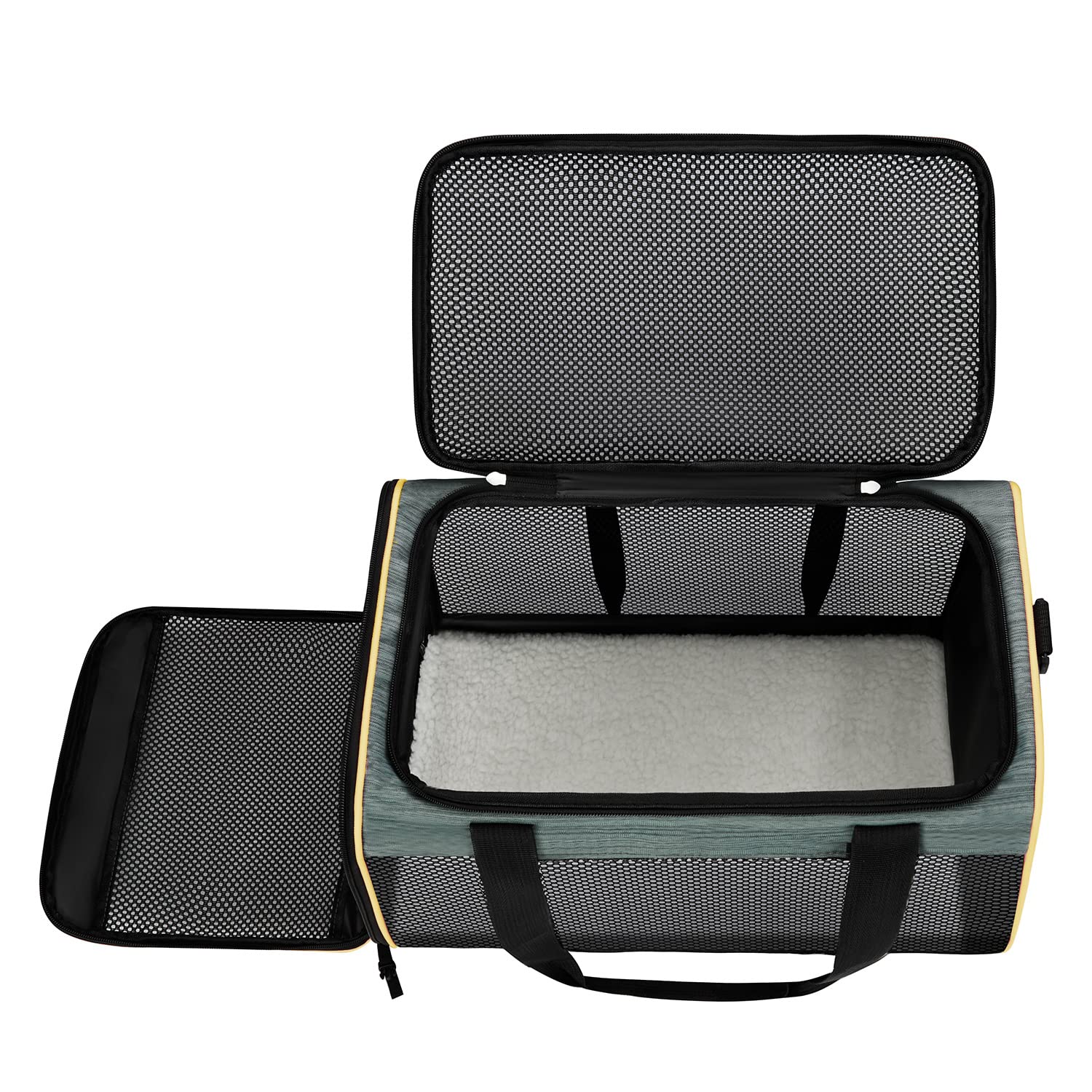 Dalian cat carrier made with odor-free materials for a fresh ride.