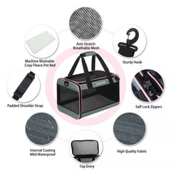 DALIAN cat-dog-soft-sided-carrier open entrance enables easy pet loading and unloading