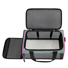 DALIAN cat-dog-soft-sided-carrier top view highlights airflow-friendly design during flights