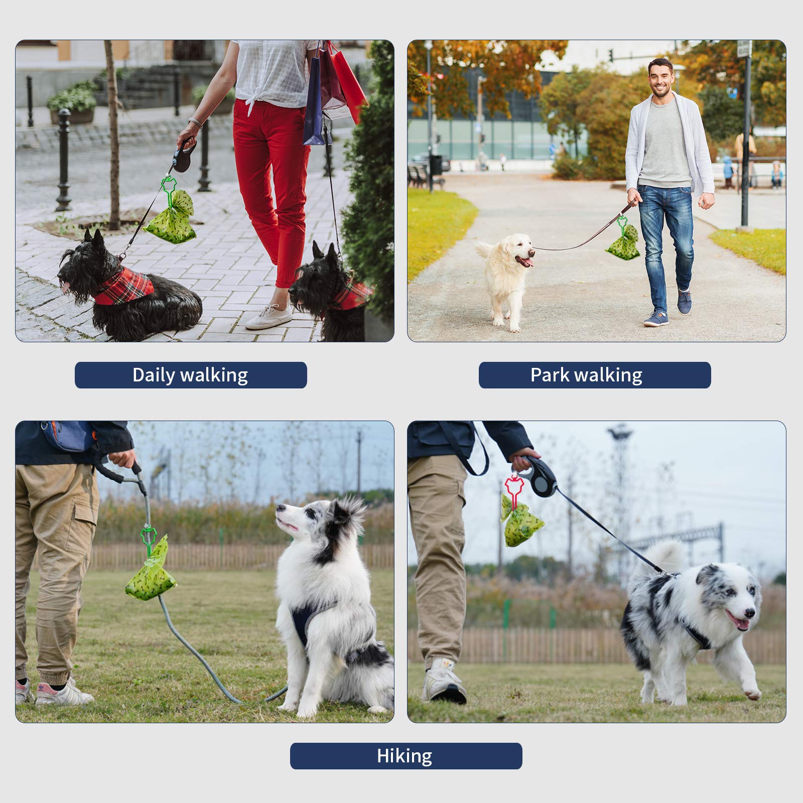 Dalzom hand-free waste-bag holder ideal for travel and daily walks.