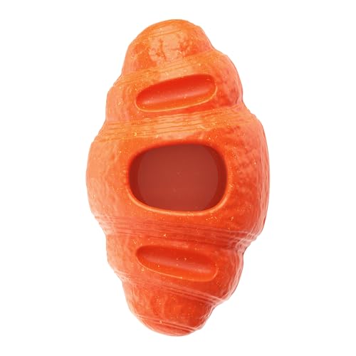 DAMDANLUNO croissant-shaped chew toy ready for freezing and yogurt-stuffed treats.