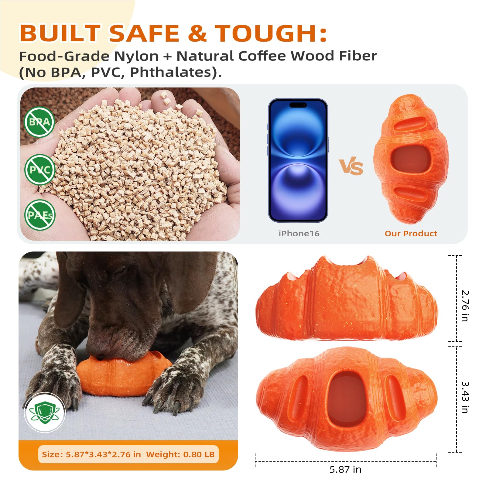 DAMDANLUNO versatile enrichment toy supports slow feeding and crate training.