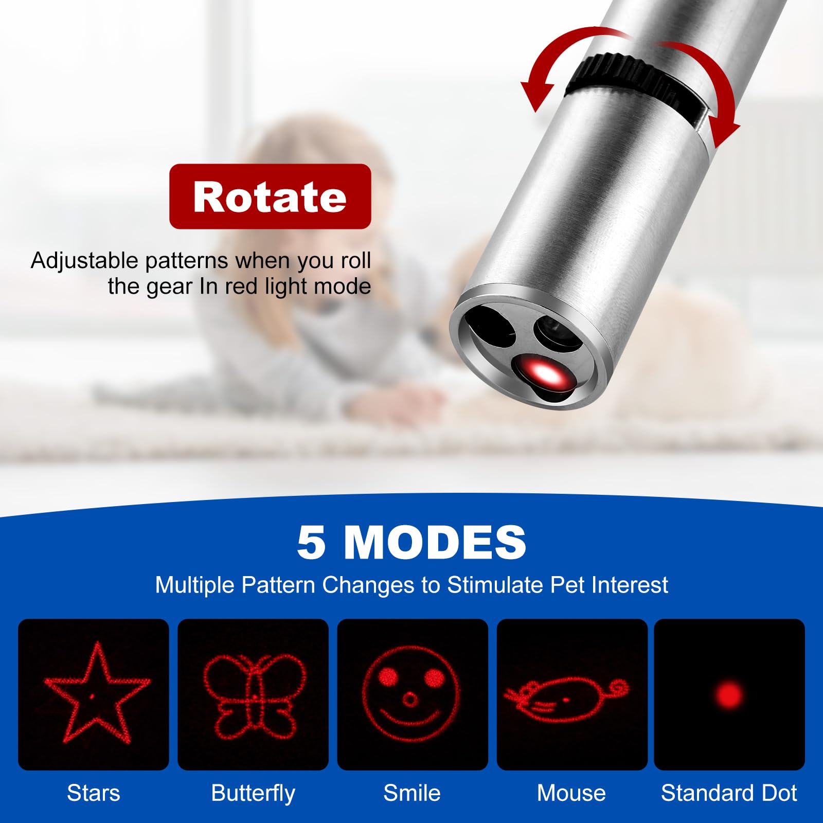 Damflew laser pointer bird toy USB charging enables long play sessions