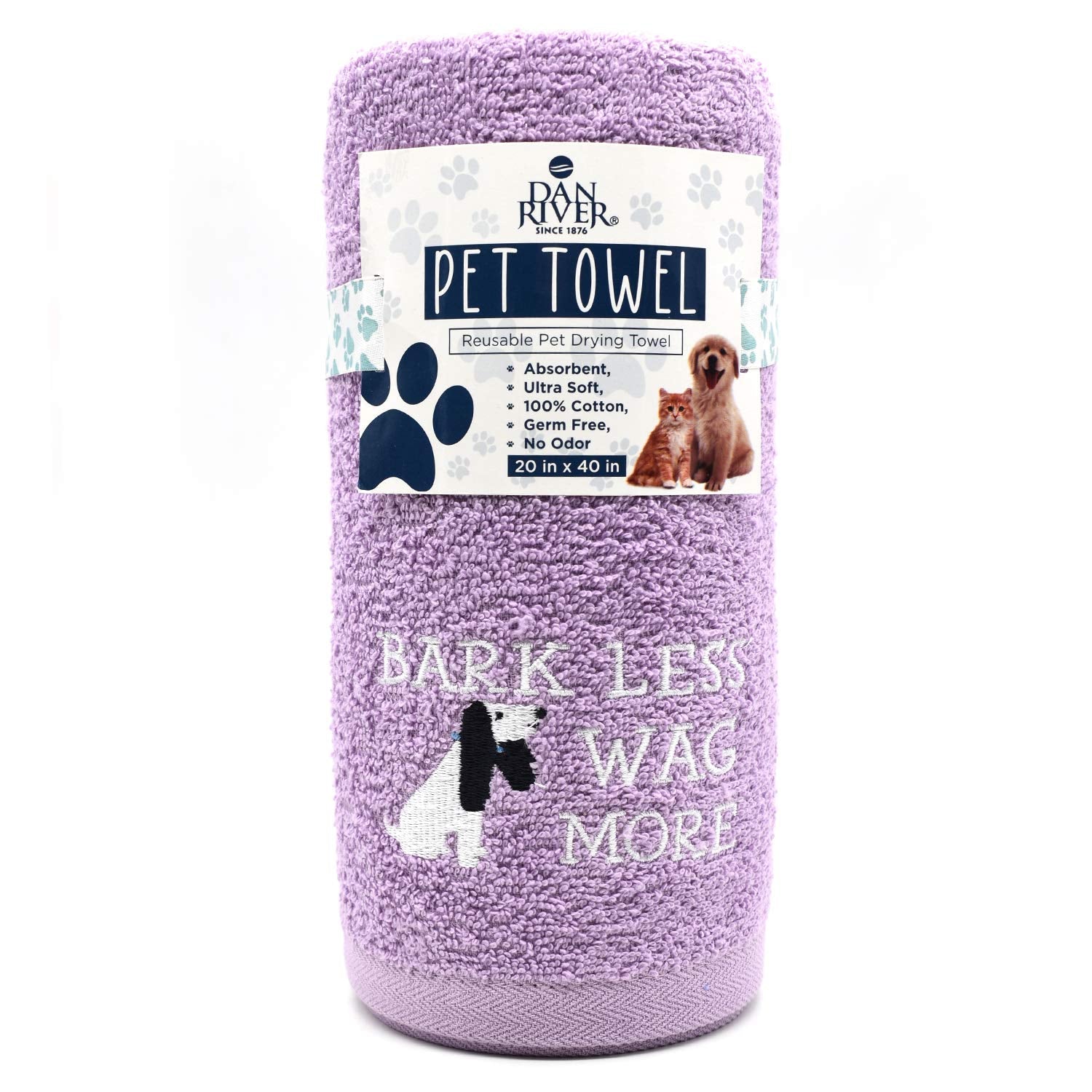 DAN RIVER premium ring-spun cotton delivers durable, cozy towel performance.