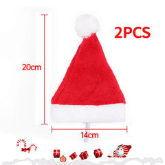 Dancepanda mini dog Santa hat red on dog showing secure fit during play.