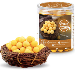 Dancing Tail freeze-dried quail egg yolk treat jar, premium ingredients for rewards.