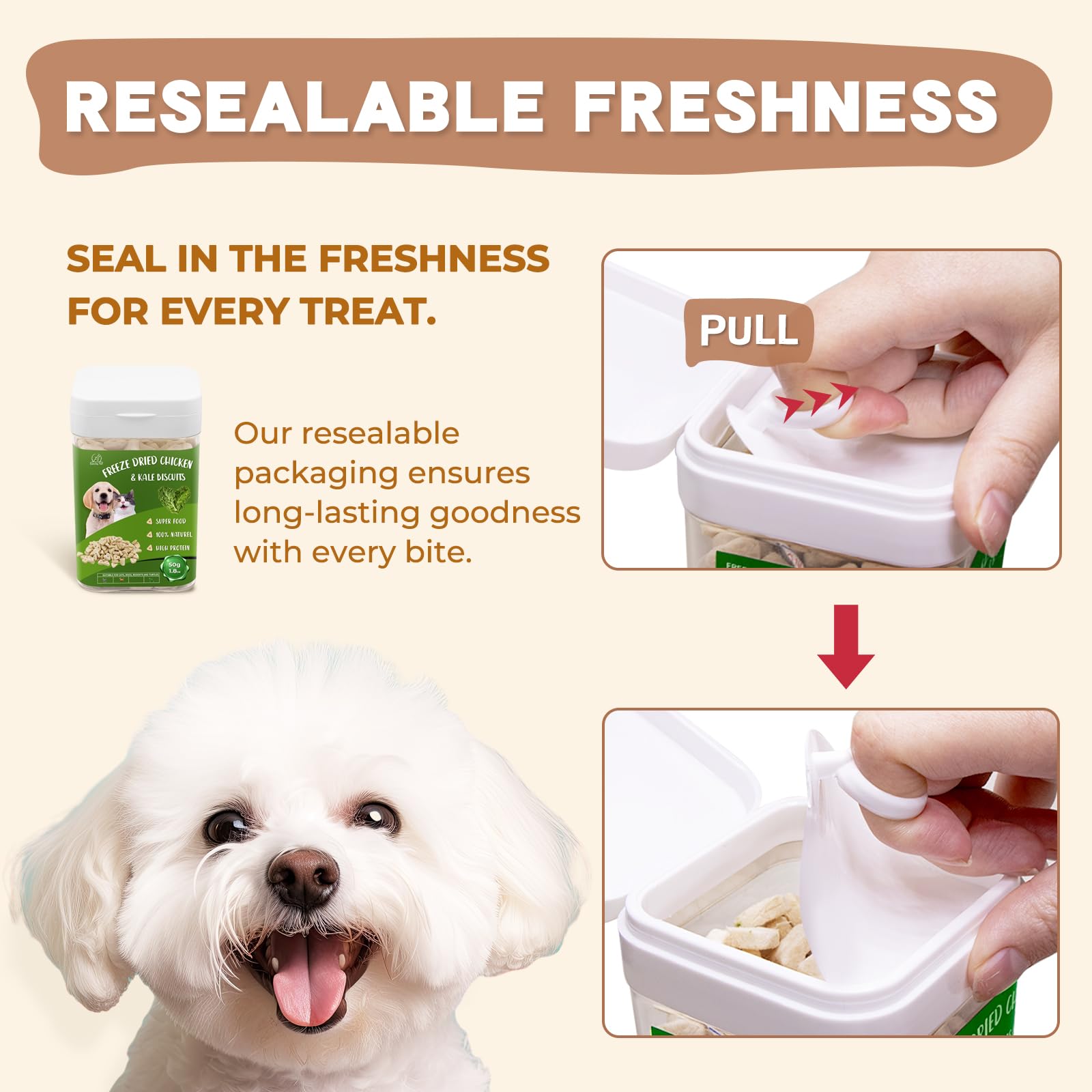Dancing Tail 1.8-oz packaging preserves freshness for home and travel rewards.
