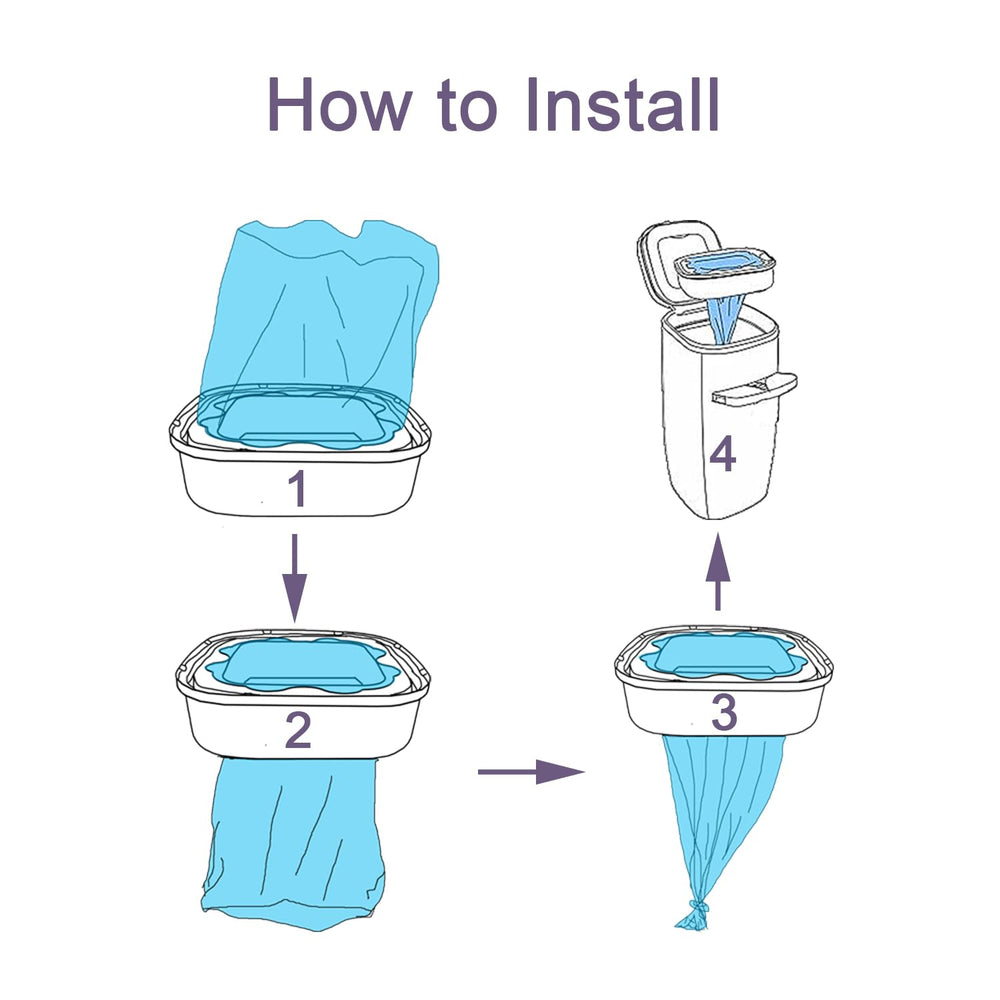 DANMBAQU easy-install refill process simplifies changing pails.