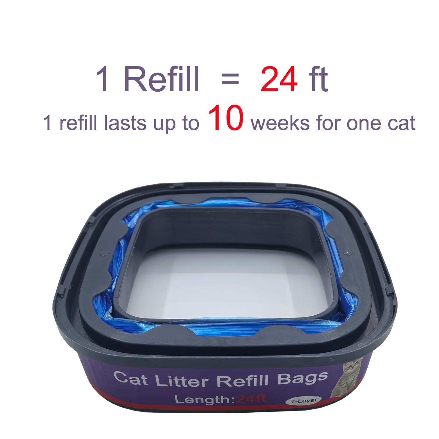 DANMBAQU leak-proof cat litter refill bags reduce spills and mess.