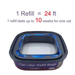 DANMBAQU leak-proof cat litter refill bags reduce spills and mess.