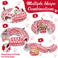 Dansydaisy cat tunnel bendable shape for varied layouts and exploration
