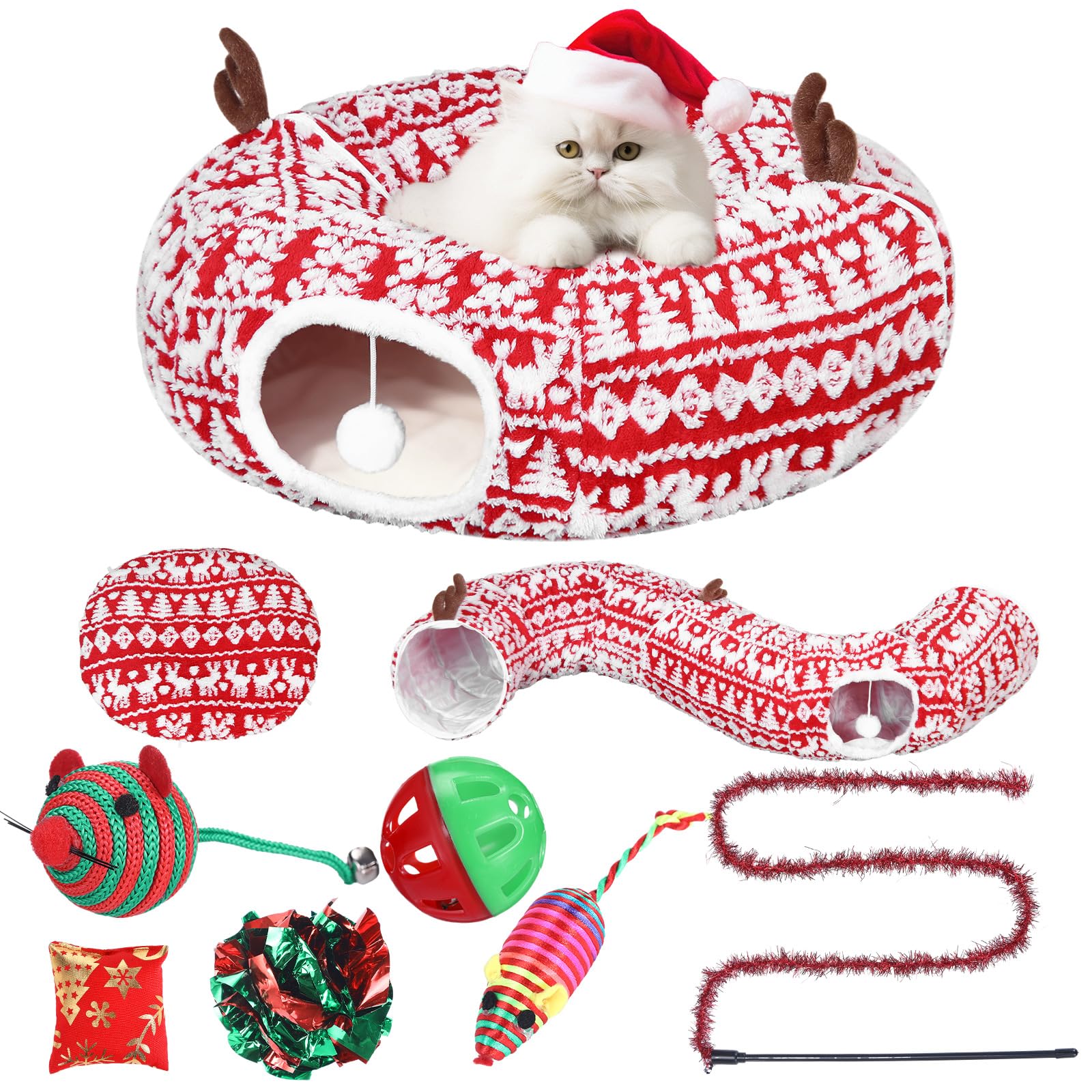 Dansydaisy cat tunnel plush cushion inside highlighting warm resting space