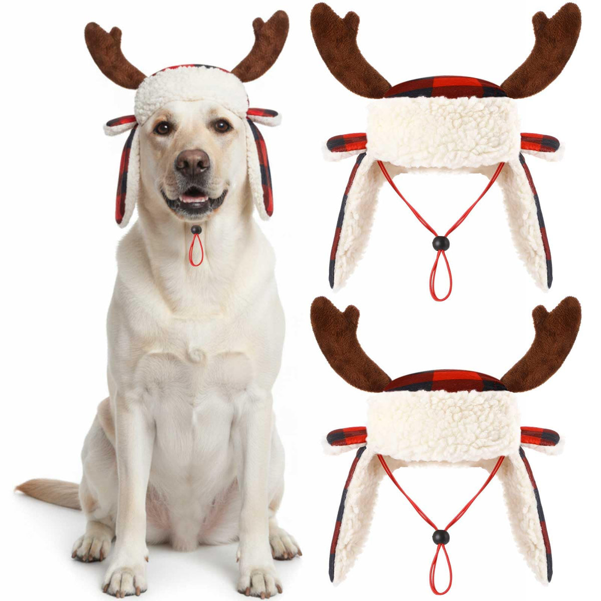 Dansydaisy Christmas antler hat pack for festive pet photos