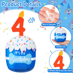 Dansydaisy dog birthday cake toy 3D top design for photos.