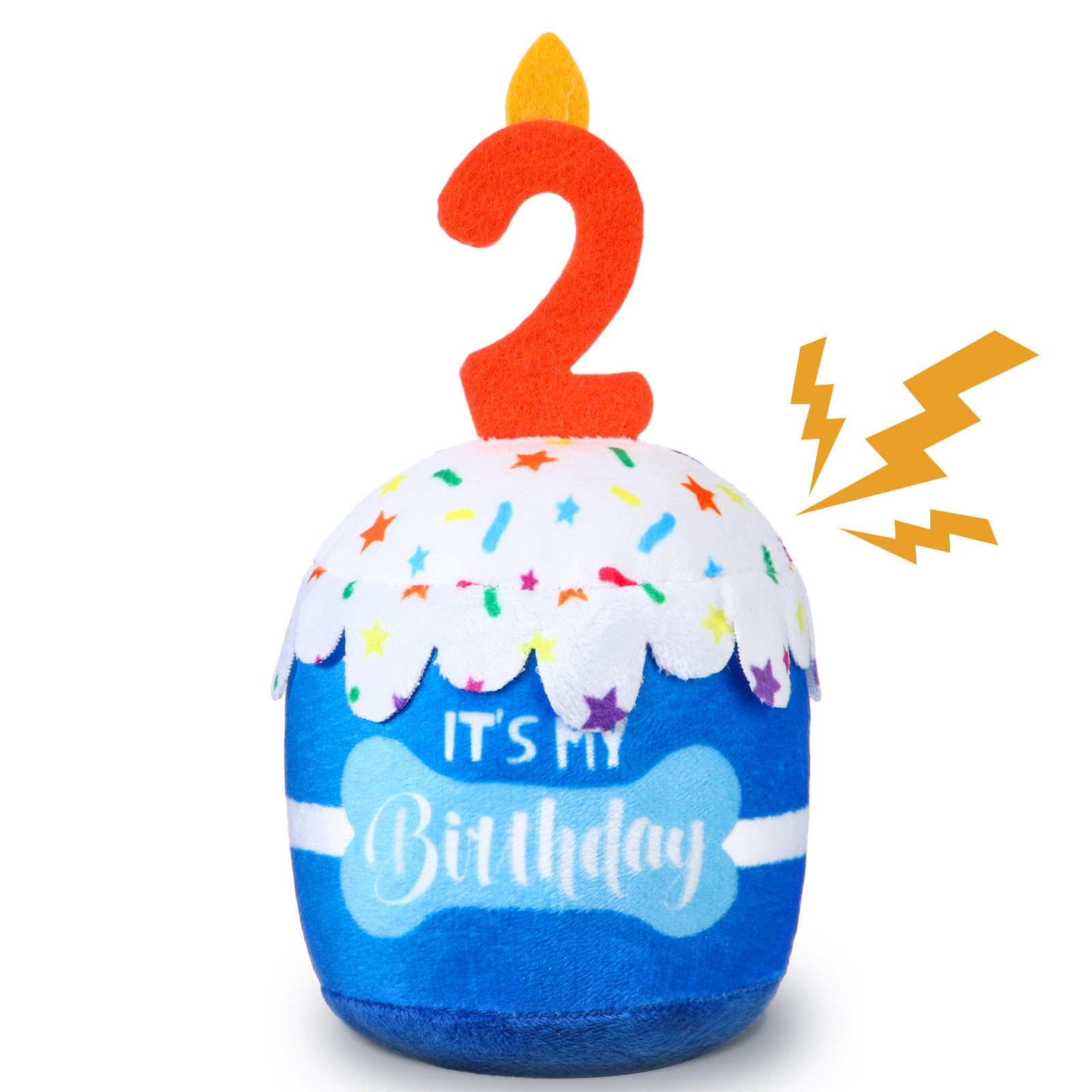Dansydaisy dog birthday cake toy blue party decor for dogs of all sizes