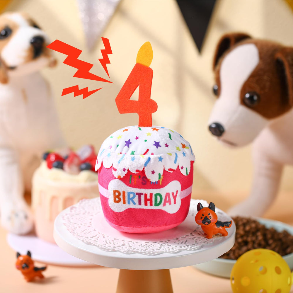 Dansydaisy dog birthday cake toy party decor and photo prop