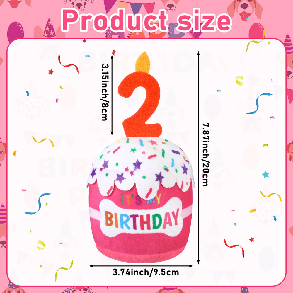 Dansydaisy dog birthday cake toy top detail pink features 3D design for photo-worthy parties