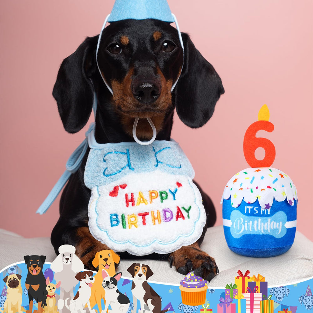 Dansydaisy dog birthday cake toy washable design simplifies cleaning after celebrations.