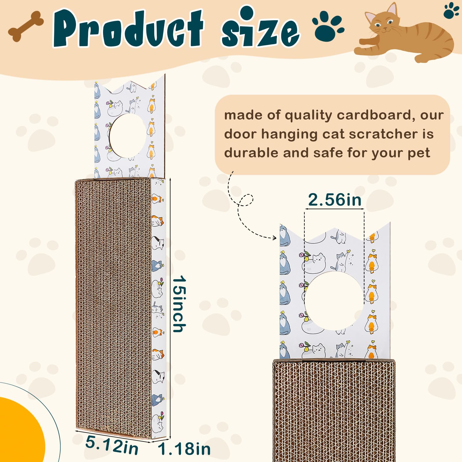 Dansydaisy door hanger use shows easy mounting for space-saving cat entertainment.