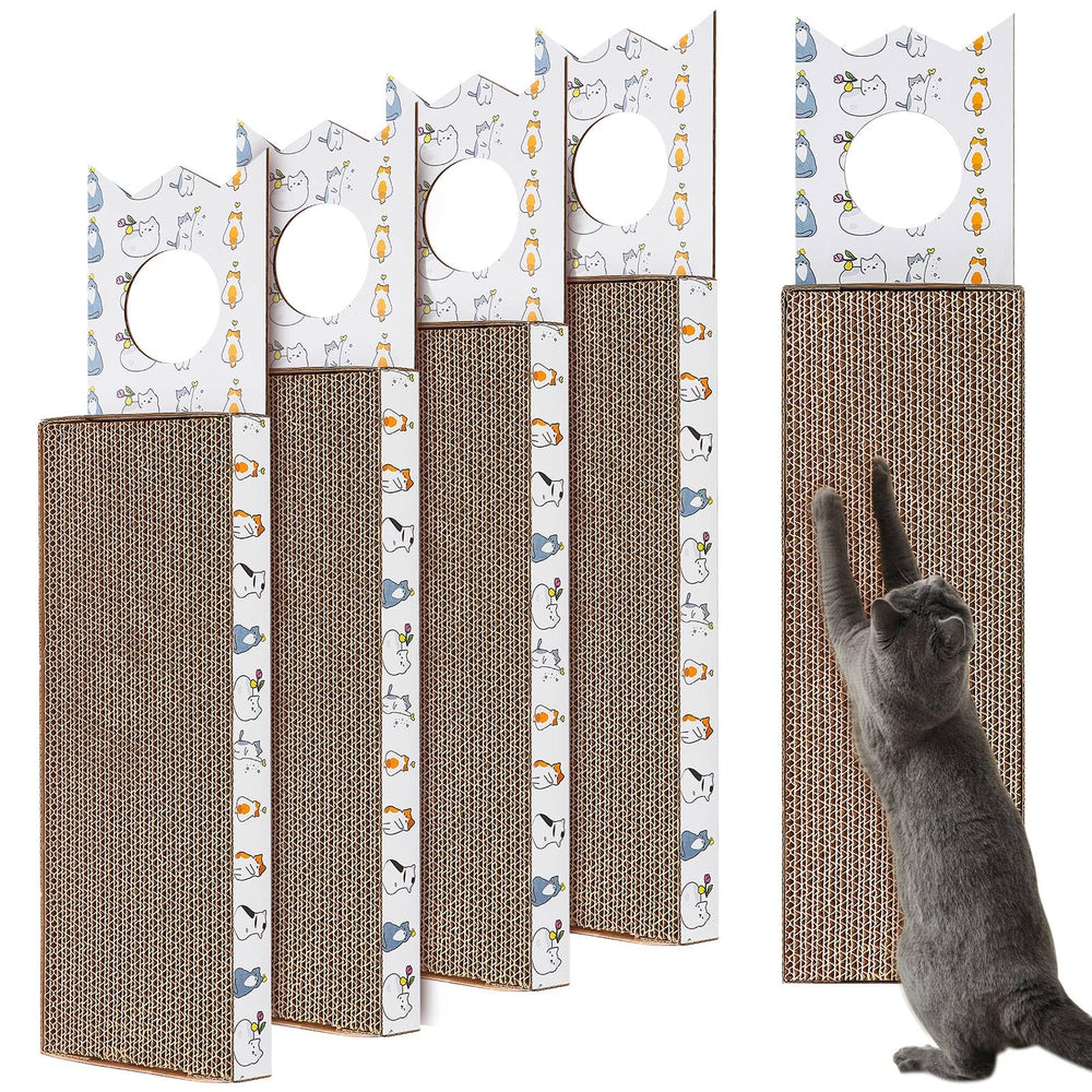 Dansydaisy hanging cat scratcher closeup with corrugated texture encouraging natural scratching.