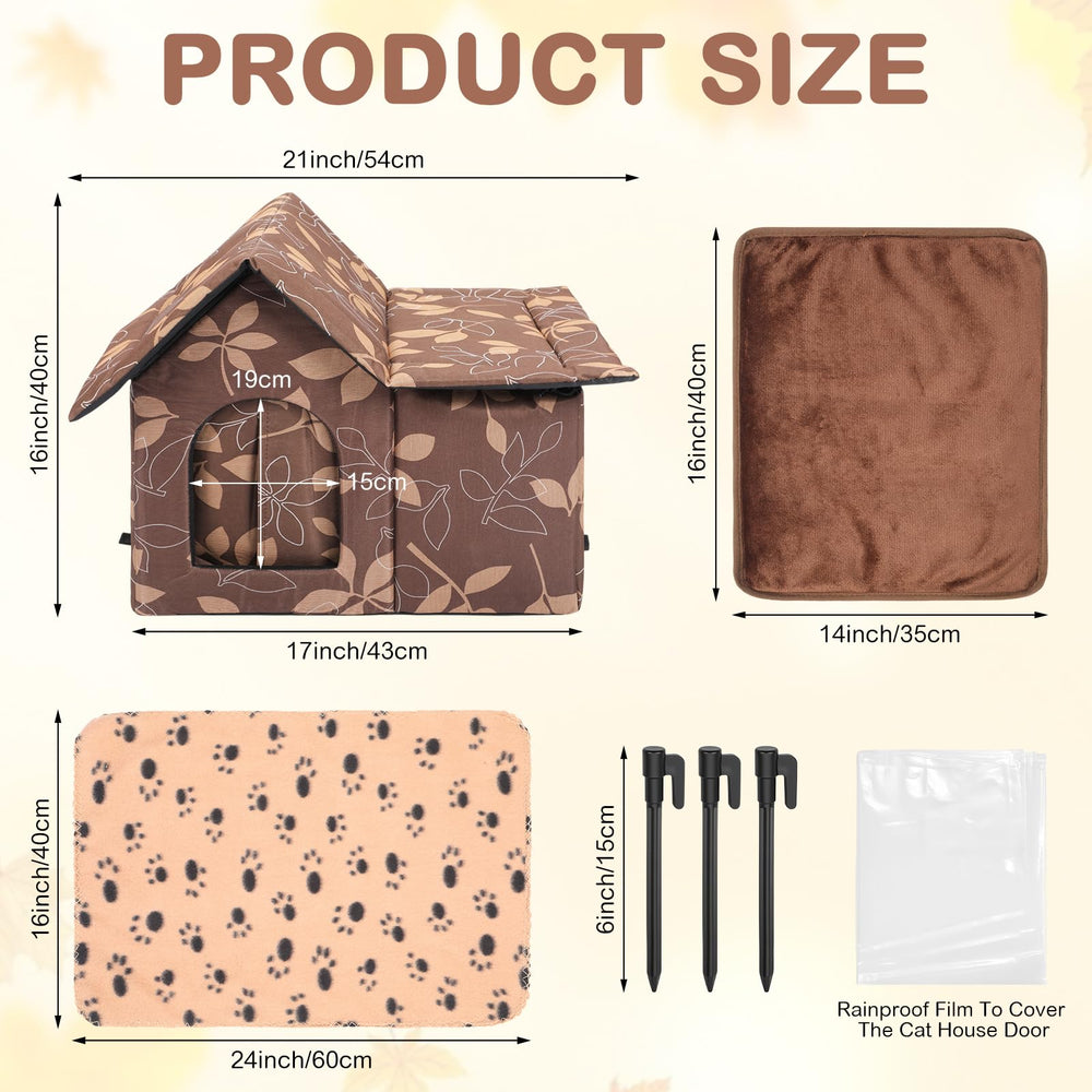 Dansydaisy self-heating mat for extra warmth inside the cat house