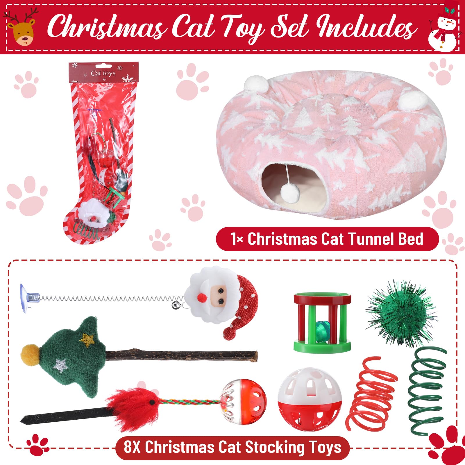 Dansydaisy pink Christmas tunnel design adds festive ambiance and play space