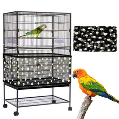 Daoeny bird cage cover with daisy design enhances aesthetics and cage presentation.