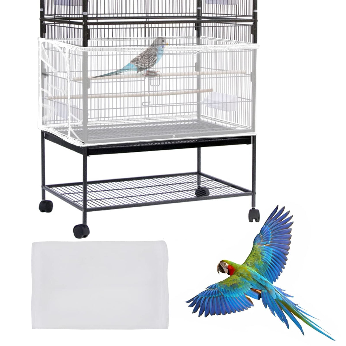 Daoeny bird cage cover keeps the cage tidy and room neat.