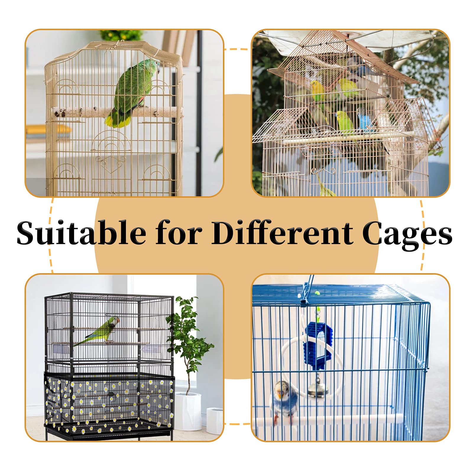 Daoeny compatible with round, square, and rectangular cages.