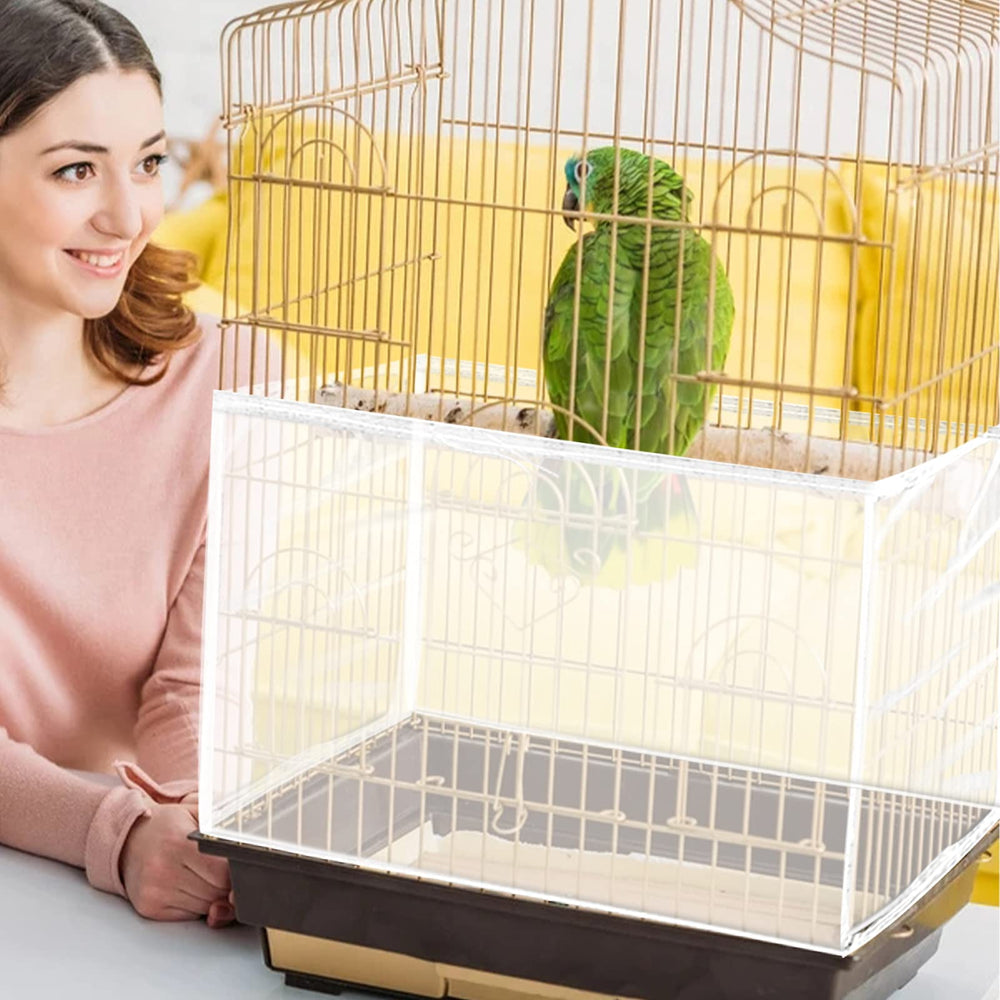 Daoeny floor-friendly design helps minimize feather mess around the cage.