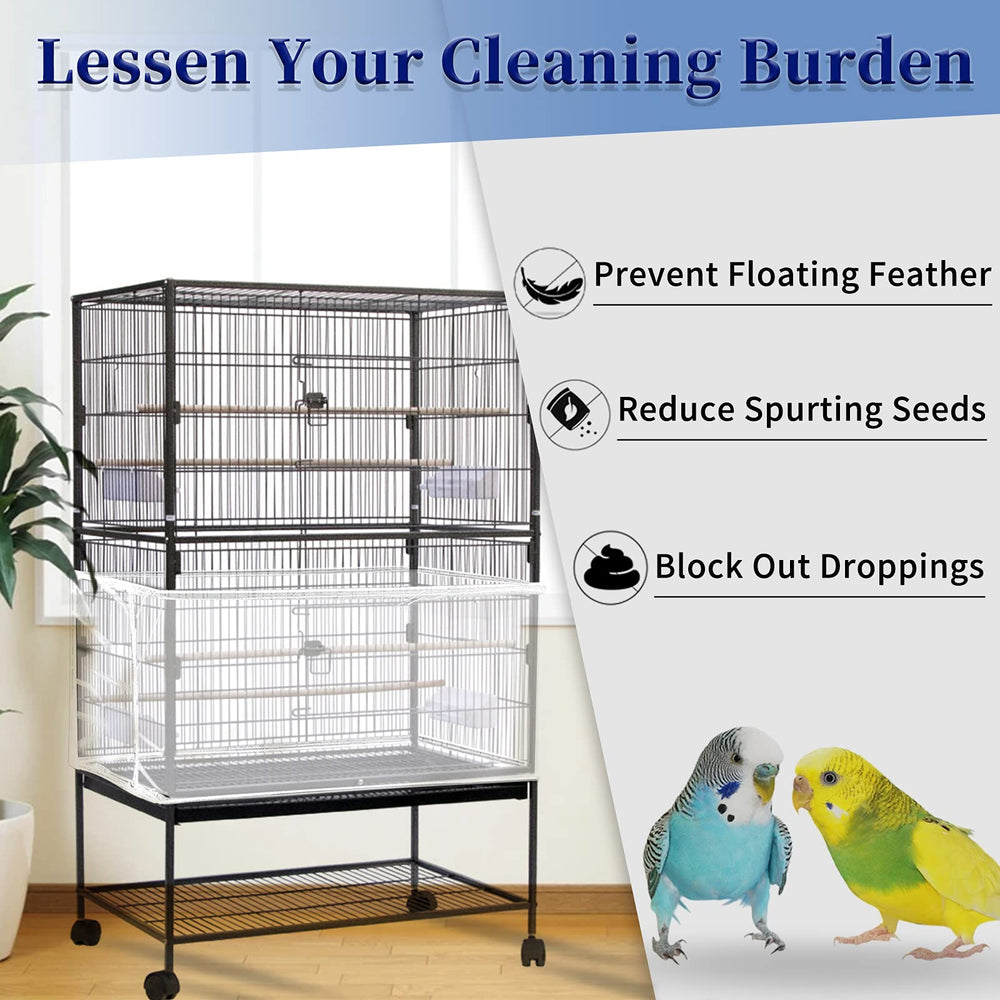 Daoeny seed catcher mesh prevents seed scatter for a cleaner floor.