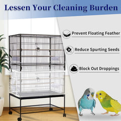 Daoeny seed catcher mesh prevents seed scatter for a cleaner floor.