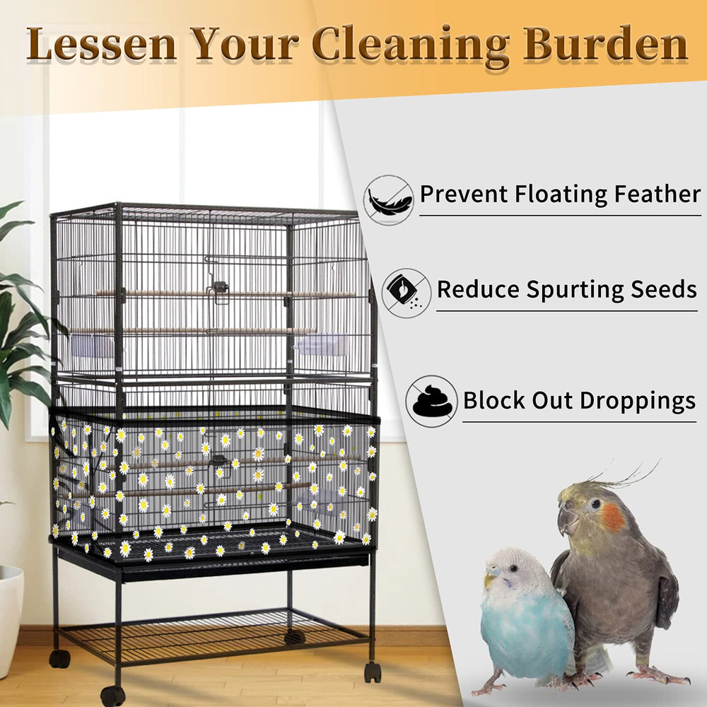 Daoeny seed catcher mesh keeps seeds from scattering for a cleaner floor.