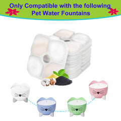 Daoxuan 12-pack cat fountain filters for households with multiple pets