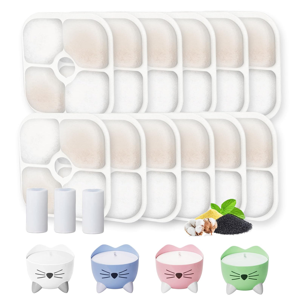 Daoxuan cat water fountain filter packaging for easy replacement