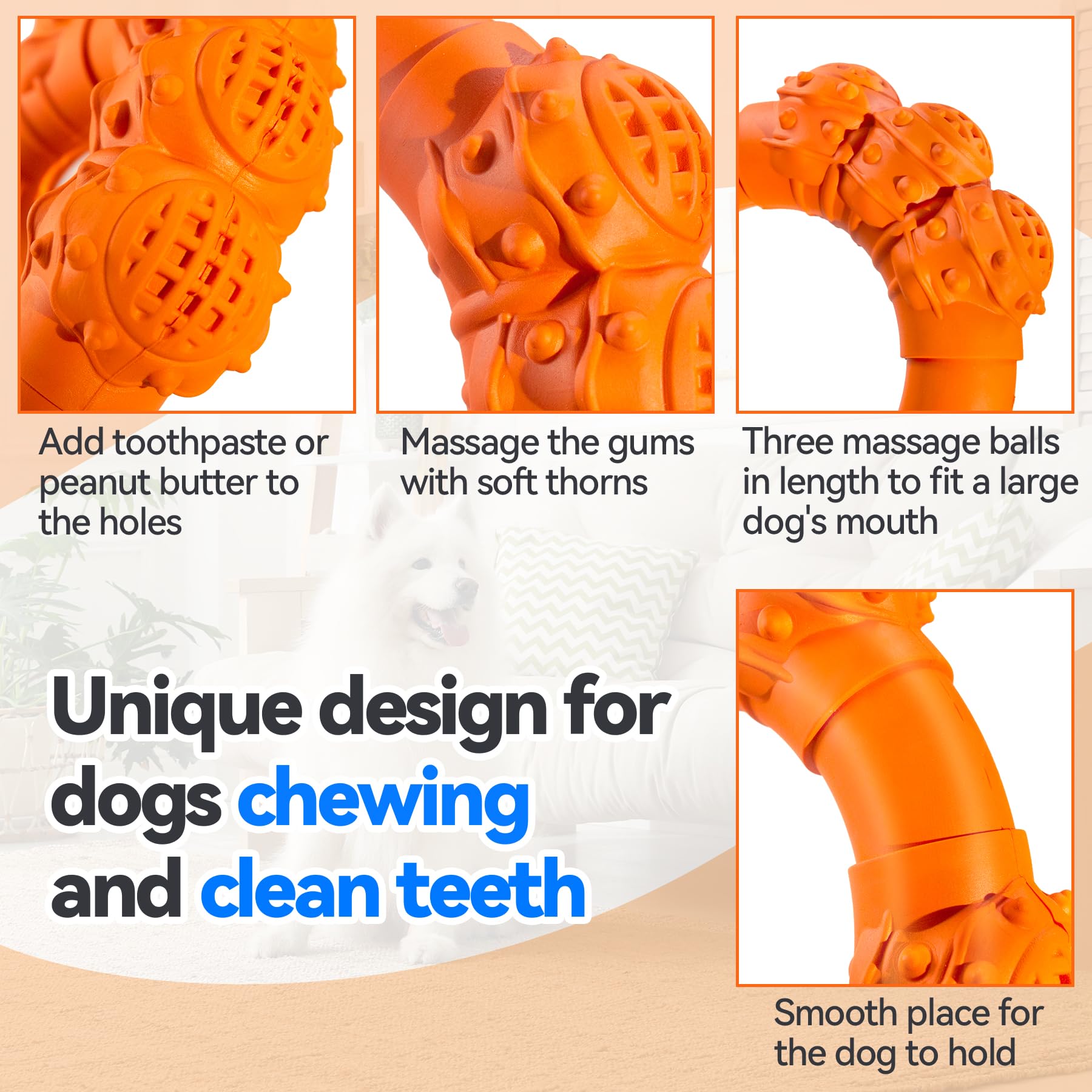 DAOZIJI beef-flavored ring toy promotes longer chewing and engagement