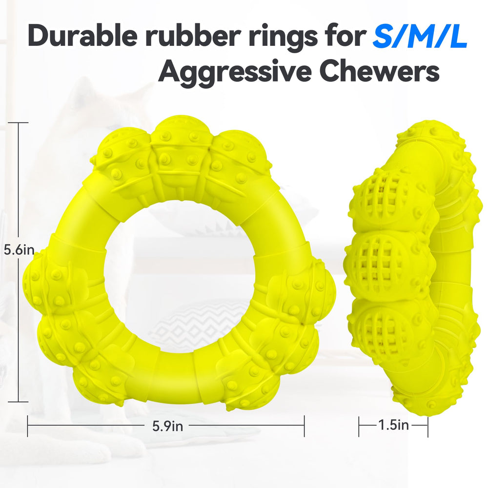 DAOZIJI dental toy ring helps clean teeth and reduce tartar during chew sessions