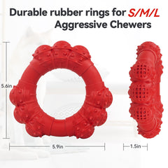 DAOZIJI heavy-duty dog ring toy on floor during chew session demonstrating durability.