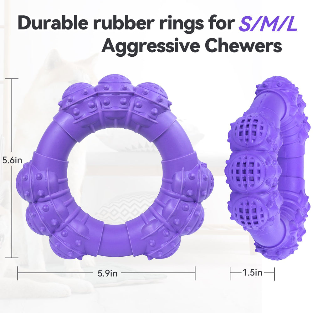 DAOZIJI indestructible dog chew ring designed for outdoor play and interactive sessions