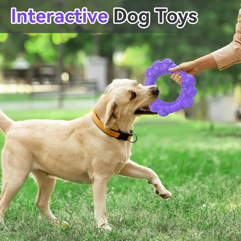 DAOZIJI puppy teething ring with soft thorns for gum relief