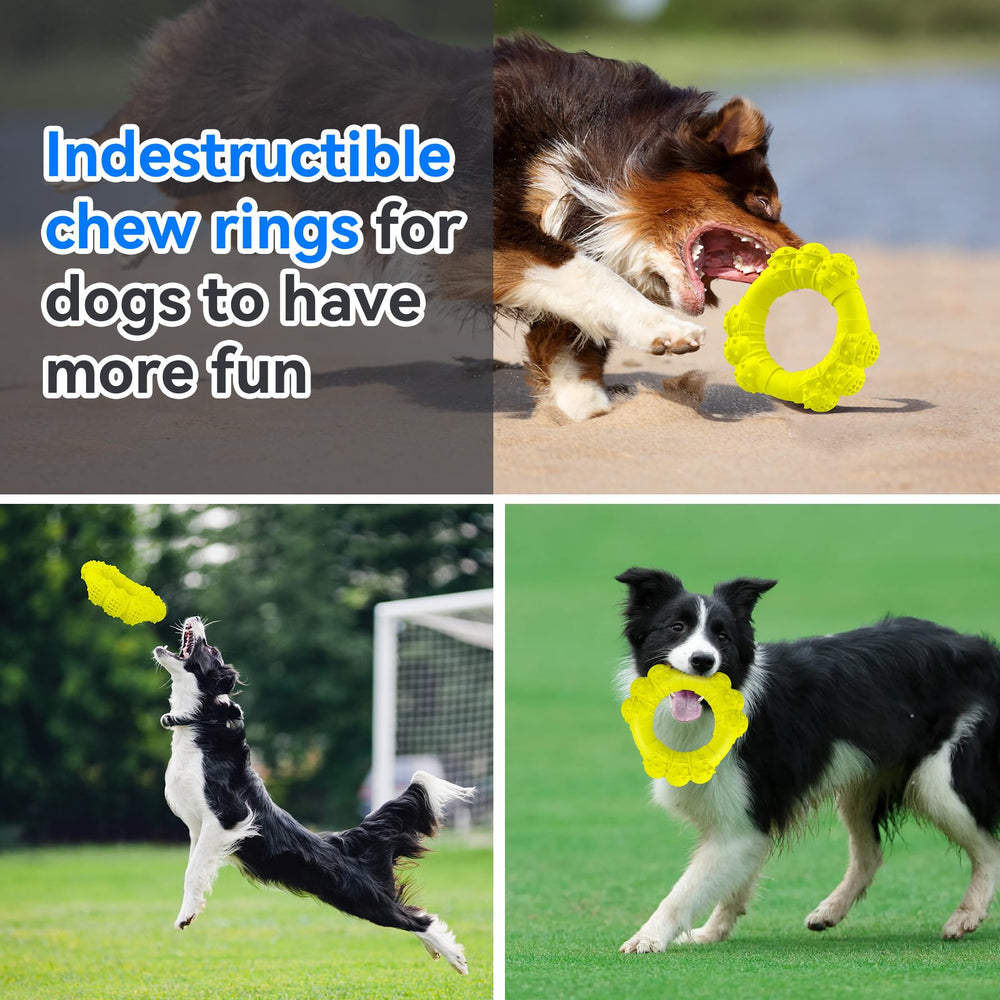 DAOZIJI puppy teething ring with soft thorns soothes gums during teething