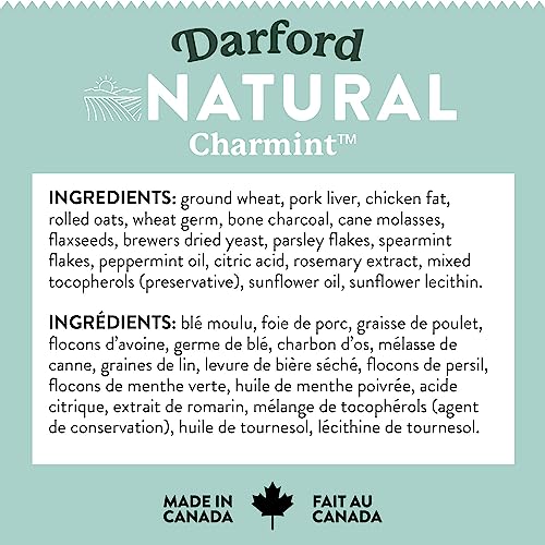 Darford Naturals CharMint breath-freshening aroma close-up suggesting after-meal freshness.
