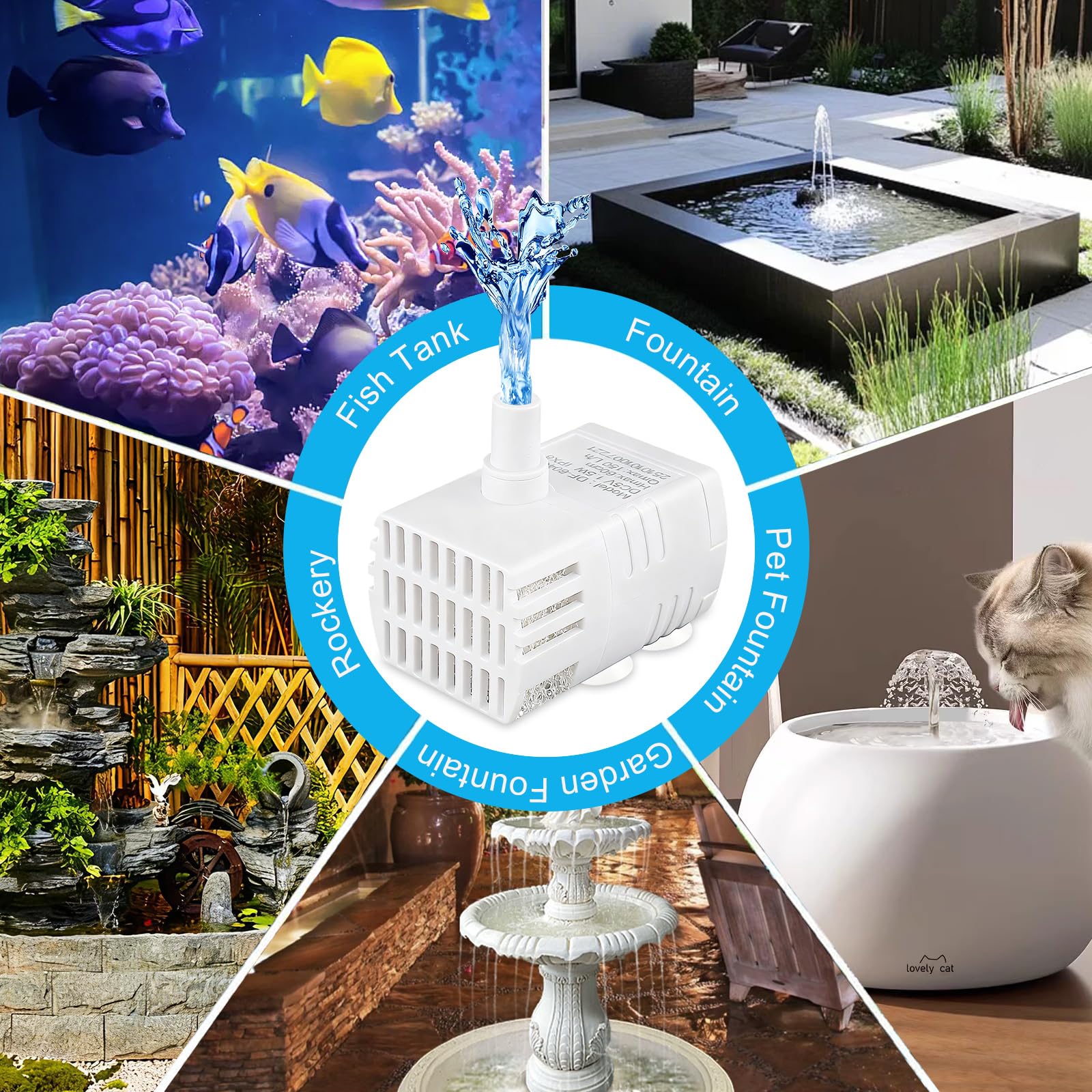 DateClean mini submersible water pump durable indoor-outdoor pump for versatile setups.