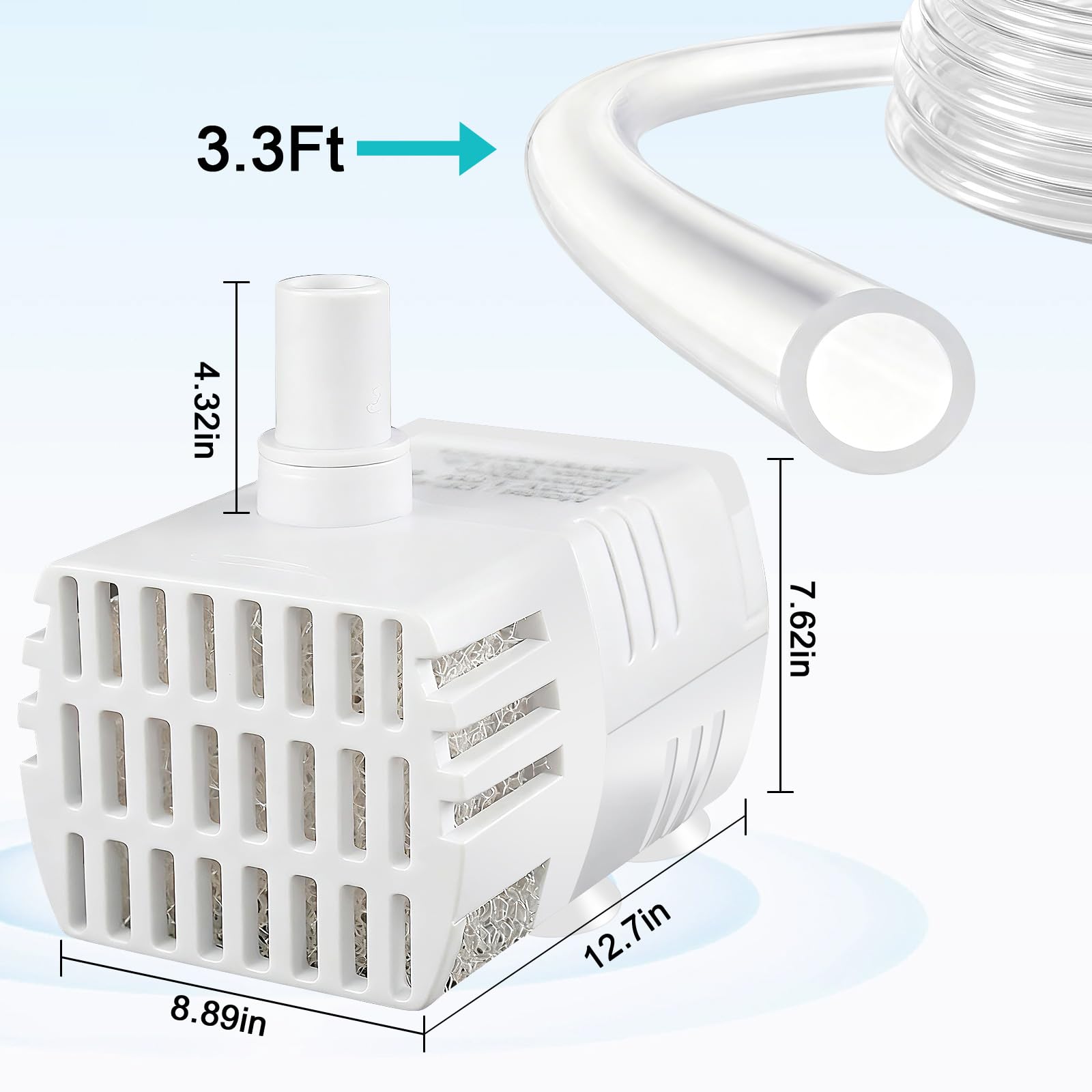 DateClean mini submersible water pump tabletop fountain use for decorative features.