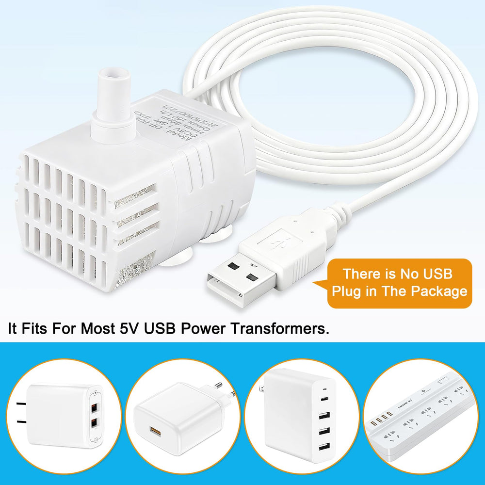 DateClean mini submersible water pump ultra-quiet motor for peaceful indoor use.