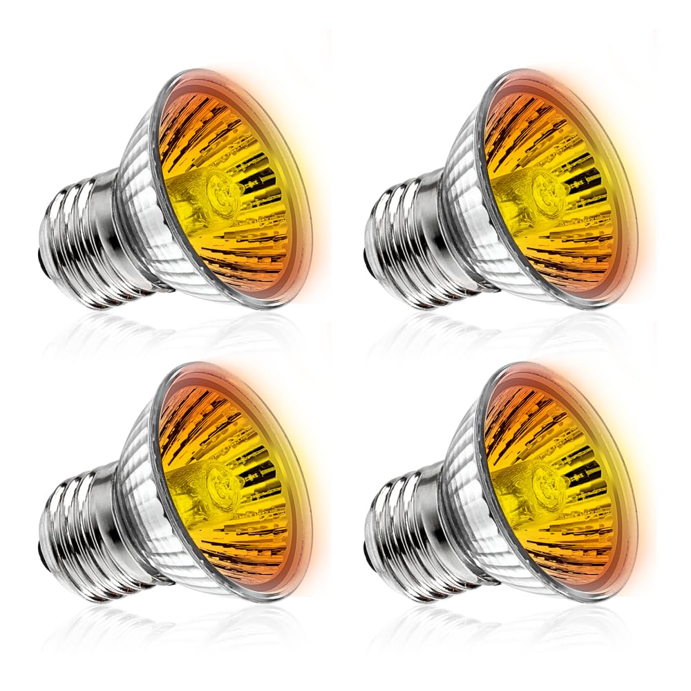 DaToo 50W UVA UVB bulb closeup on base for easy replacement in terrarium setups